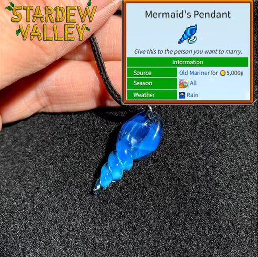 Stardew Valley Mermaid's Pendant Cosplay Necklace