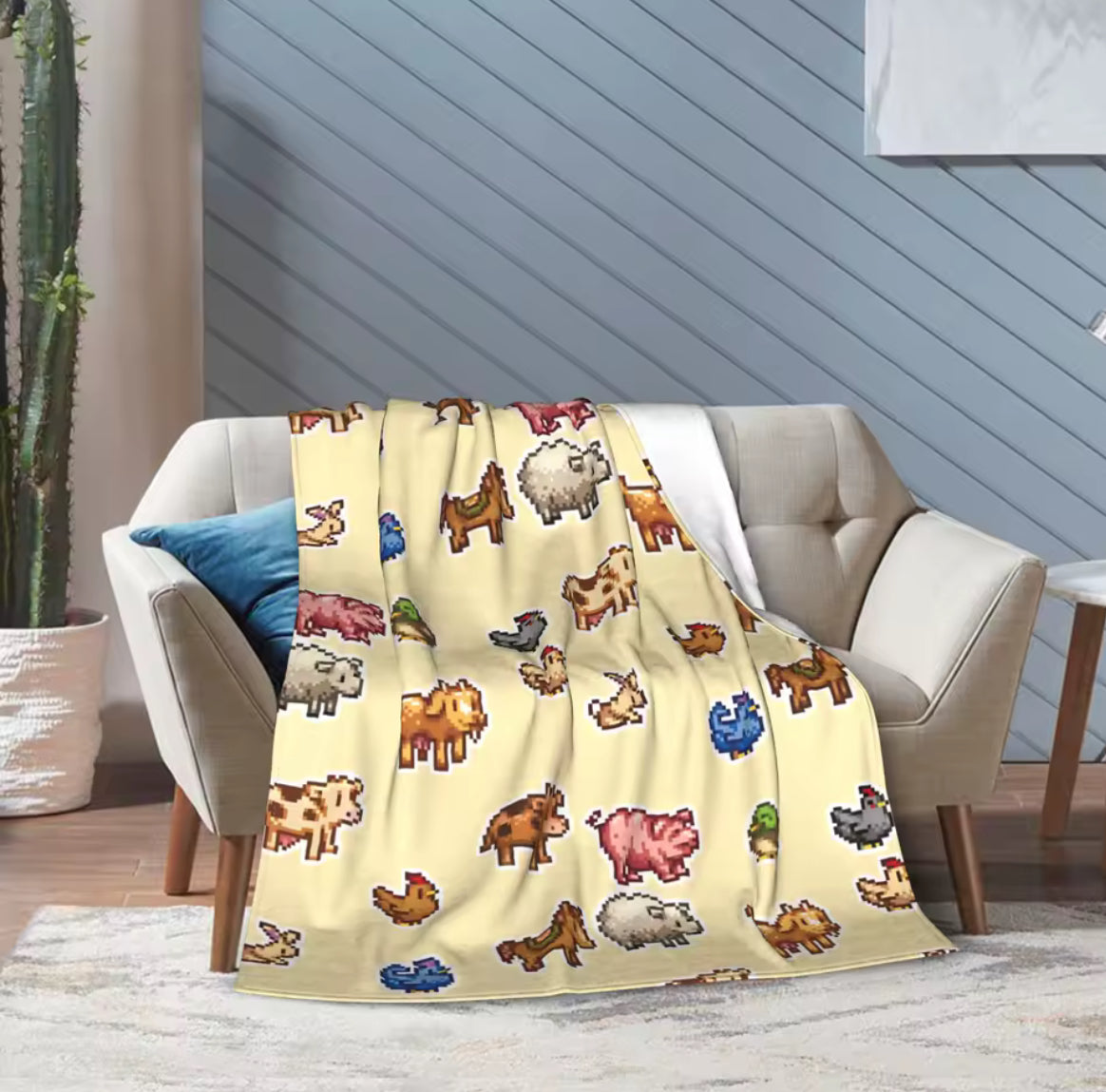 Stardew Valley Animals Chicken Super Warm Blankets 76 x 102cm