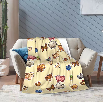 Stardew Valley Animals Chicken Super Warm Blankets 76 x 102cm