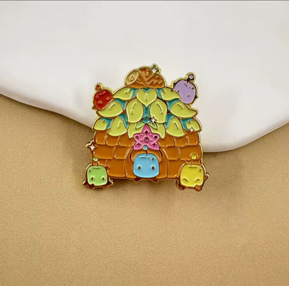 Cosy Farming Sim Stardew Valley Junimo Hut Harvest Crops Enamel Pin