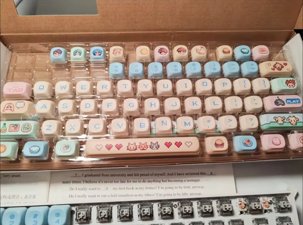 130 Keys Stardew Valley Pixel Pbt Dye-Sublimated (only keycap)