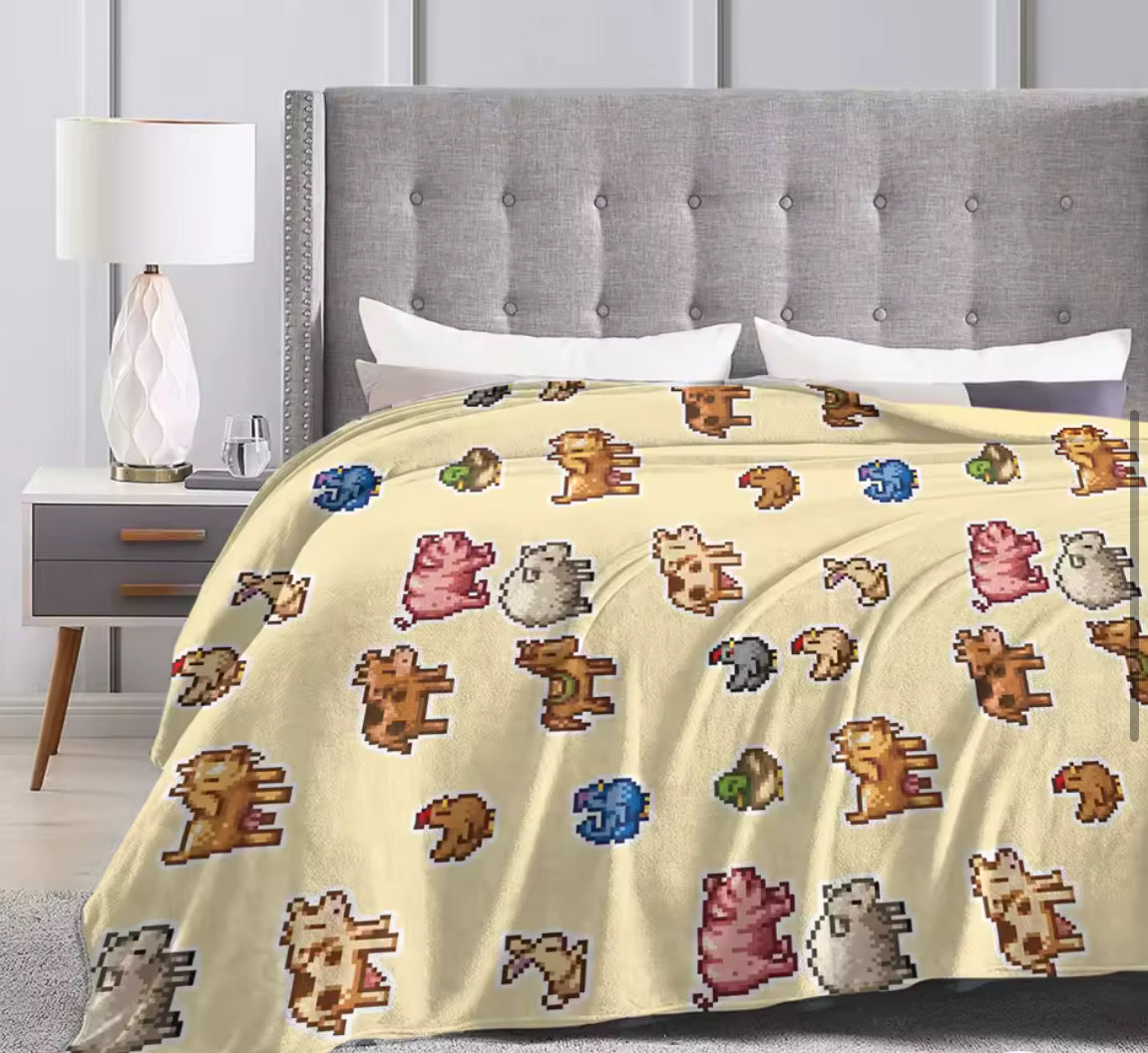 Stardew Valley Animals Chicken Super Warm Blankets 76 x 102cm