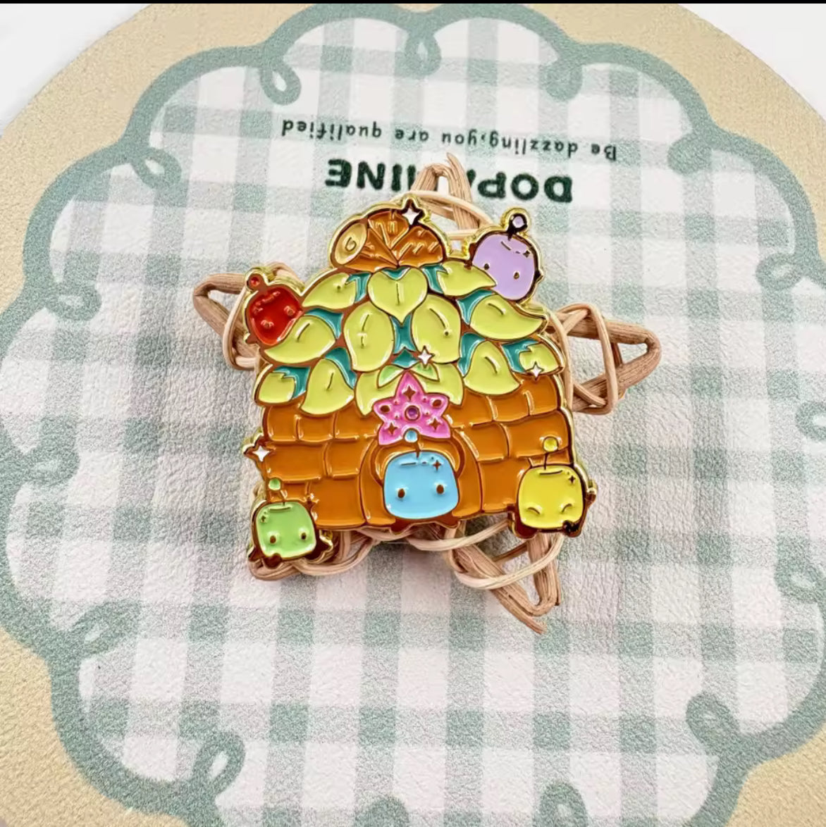 Cosy Farming Sim Stardew Valley Junimo Hut Harvest Crops Enamel Pin