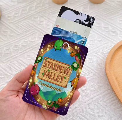 Rectangle ID Card Case Keychain (Random color)