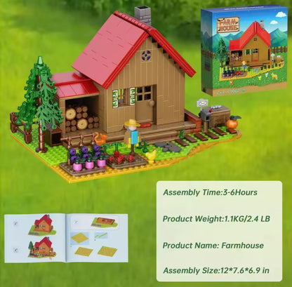 Stardewed Valley Farm Model Animals Trees Plants Building Block Set