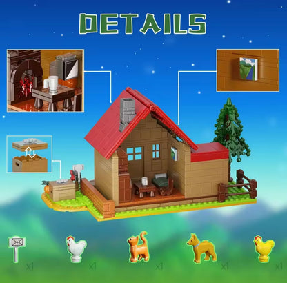 Stardewed Valley Farm Model Animals Trees Plants Building Block Set
