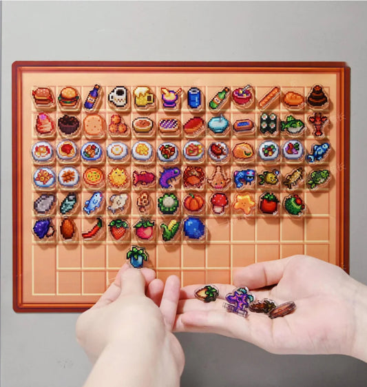 Stardew Valley Mini Acrylic Fridge Magnets - Switch & Steam Collectible Set with Code